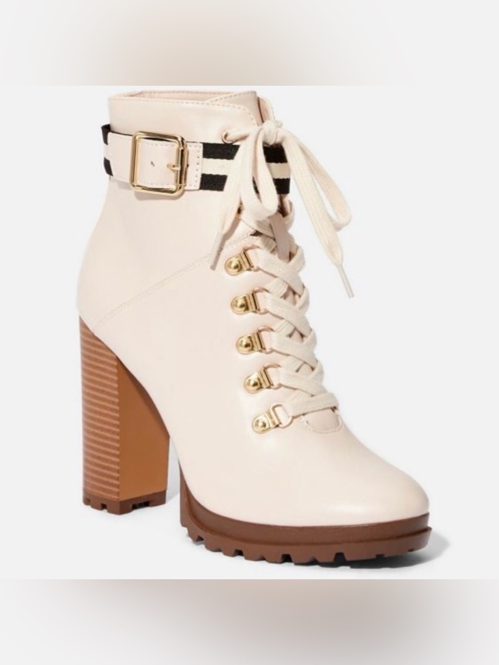 JJD Ribonea Lace-up Platform Ankle Boots/Booties 9
